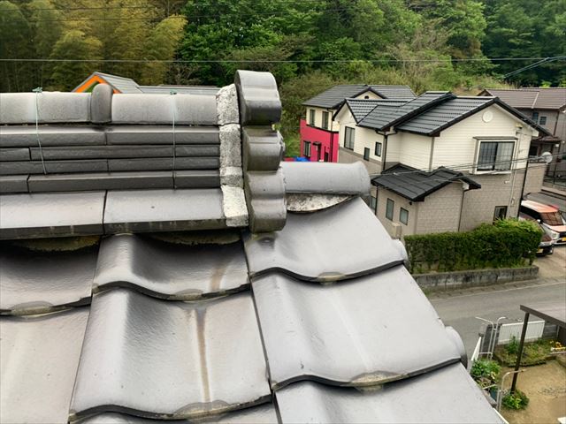 瓦屋根の漆喰の劣化